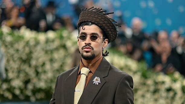 NEW YORK, NEW YORK - MAY 05: Bad Bunny attends the 2025 Met Gala Celebrating "Superfine: Tailoring Black Style" at Metropolitan Museum of Art on May 05, 2025 in New York City.  (Photo by Dimitrios Kambouris/Getty Images for The Met Museum/Vogue)