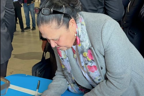 Elecciones del CANG: Así llegó Consuelo Porras al centro de votación