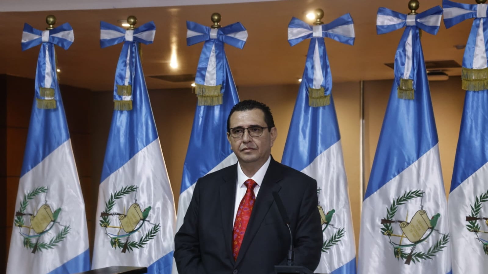 García Luna durante su primera conferencia de prensa al frente del Ministerio. Foto: DCA