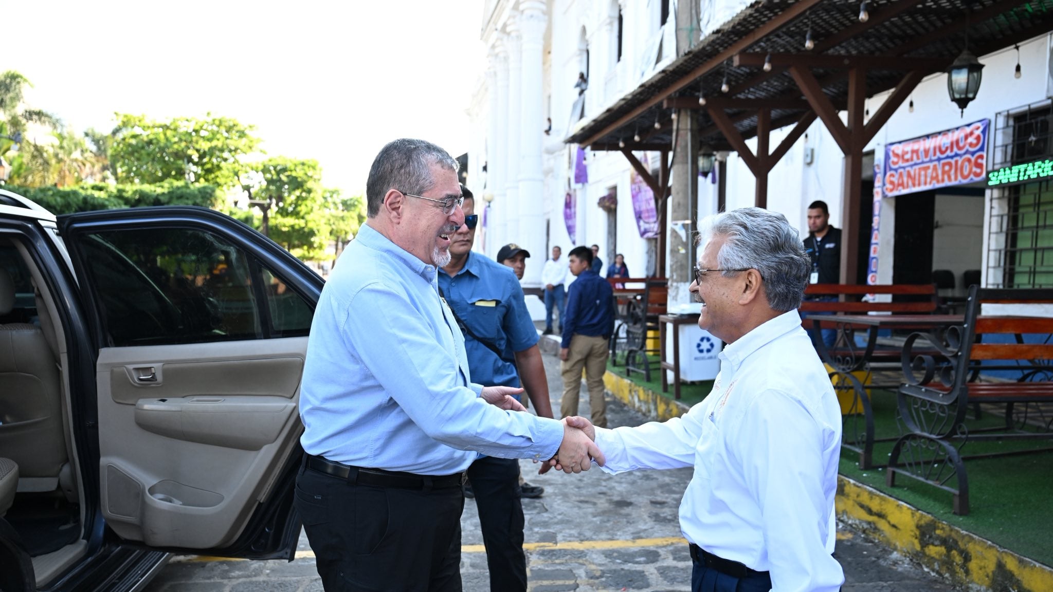 El presidente Bernardo Arévalo en Retalhuleu.