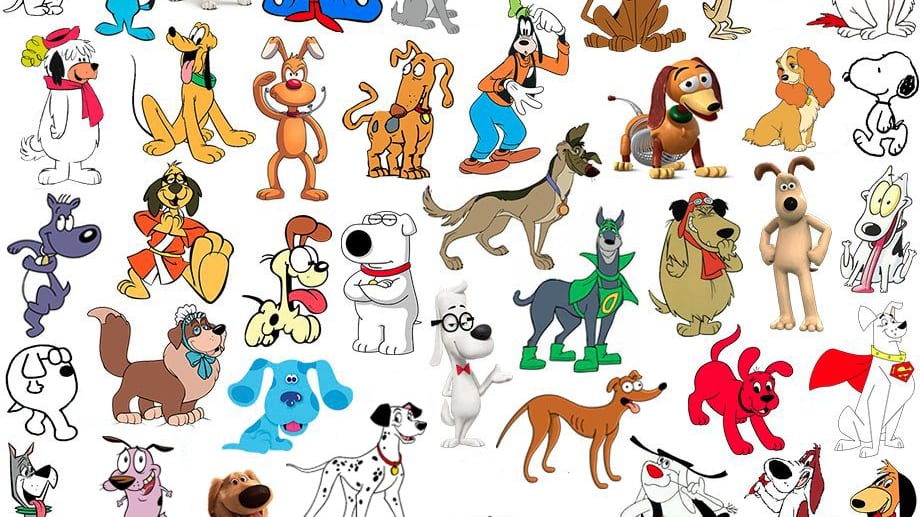 Perros de caricaturas retro