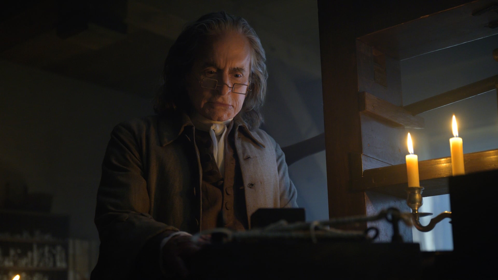 Michel Douglas como Benjamin Franklin