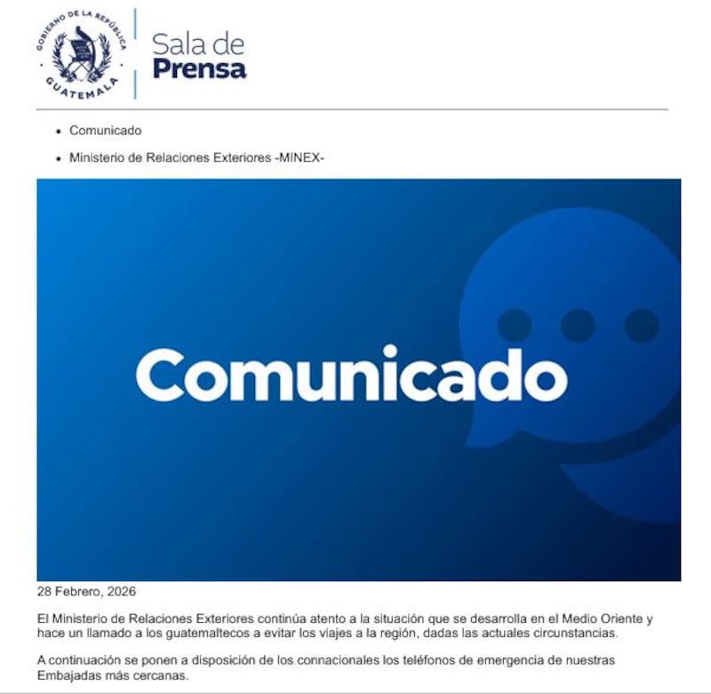 Comunicado.