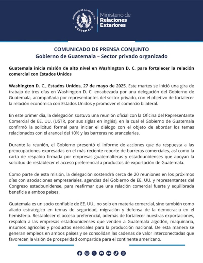 Comunicado.