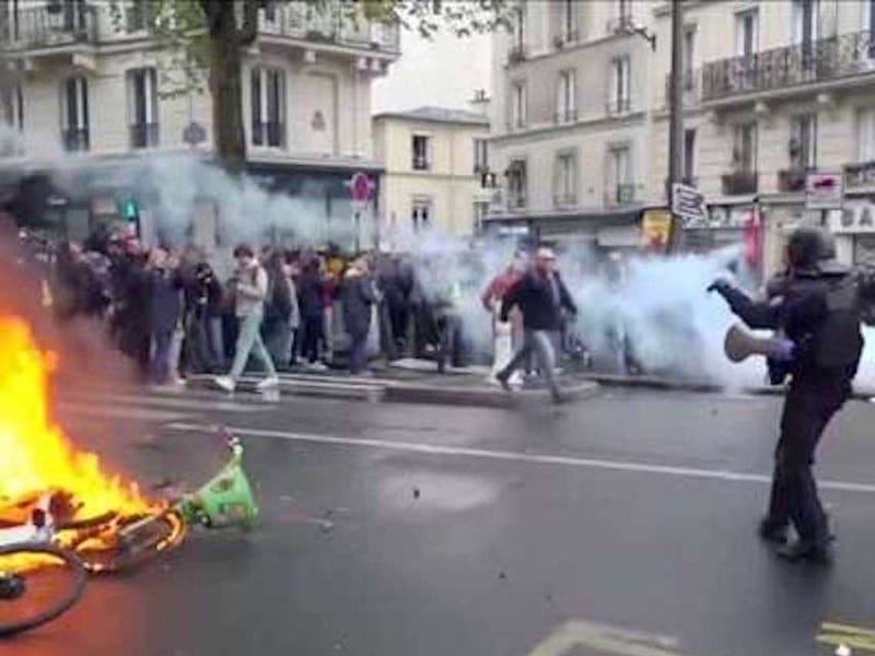 Día del Trabajo en Francia: con choques entre manifestantes y la Policía