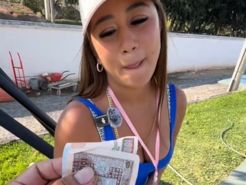 Esme la Chapina causa revuelo en redes tras cumplir el reto de besar a un desconocido por 100 quetzales