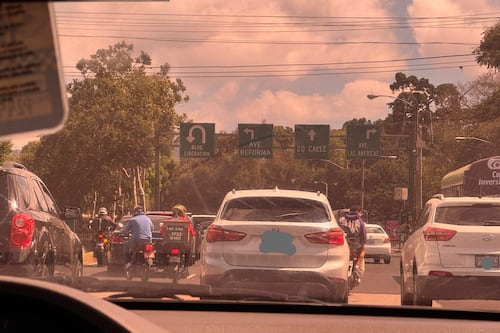 Así está el tráfico en la capital previo al Día del Cariño