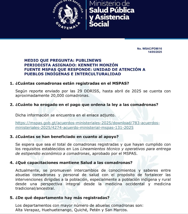 Mensaje de Salud.