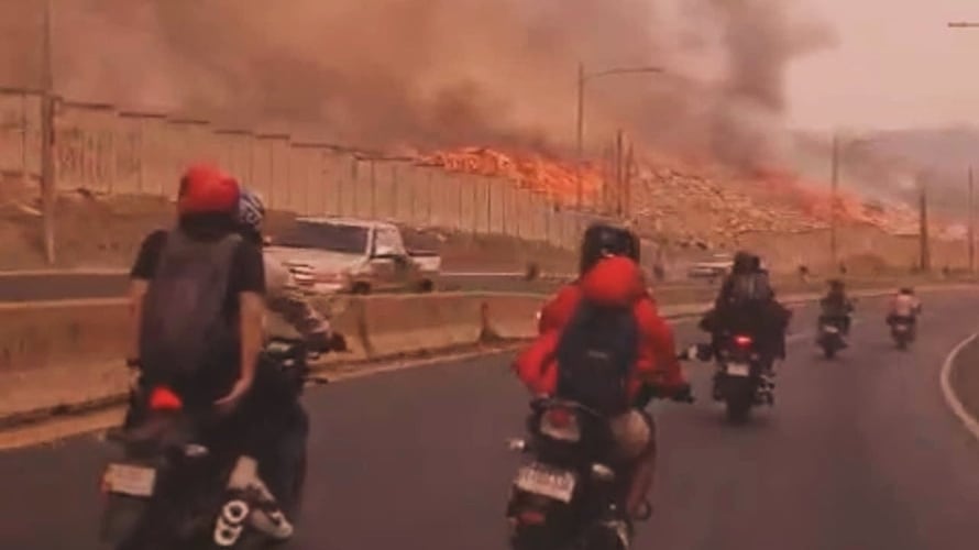 Se suspenden clases en Guatemala y Sacatepéquez por incendio en el basurero de Villa Nueva