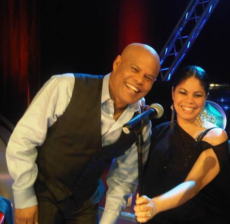 Rubby Pérez y su hija