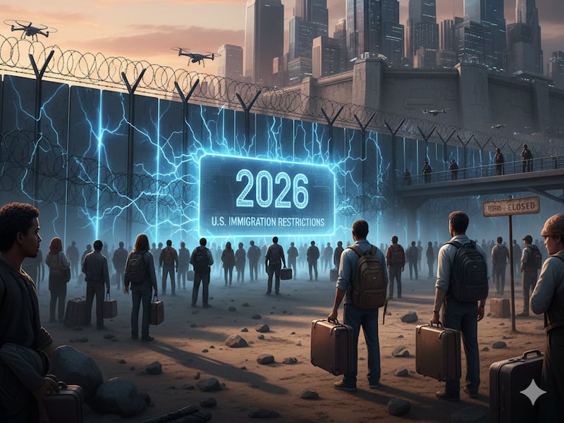 Estados Unidos cierra puertas: nuevas restricciones migratorias afectan a viajeros de siete países