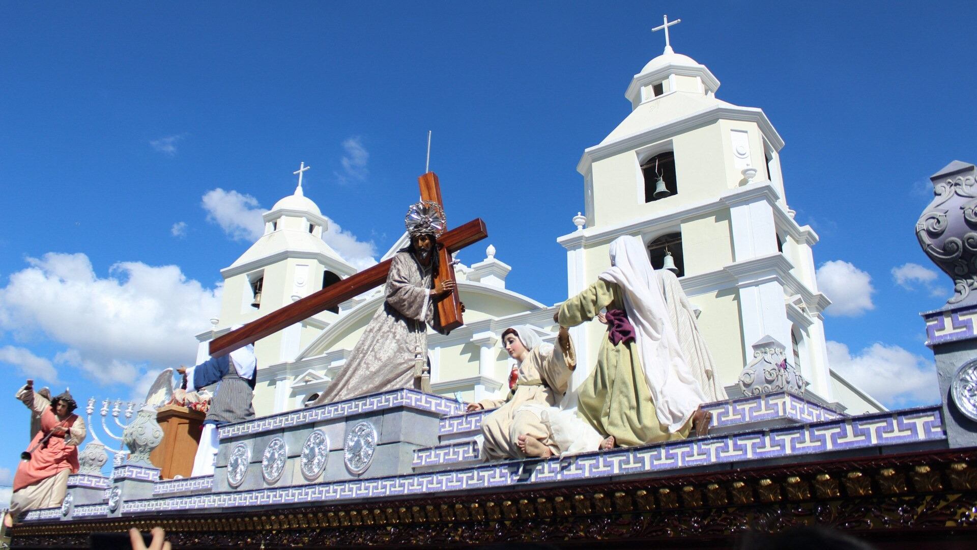 Cortejo procesional penitencial de Primer Jueves de Cuaresma del Santuario Arquidiocesano del Señor San José, zona 1 capitalina.