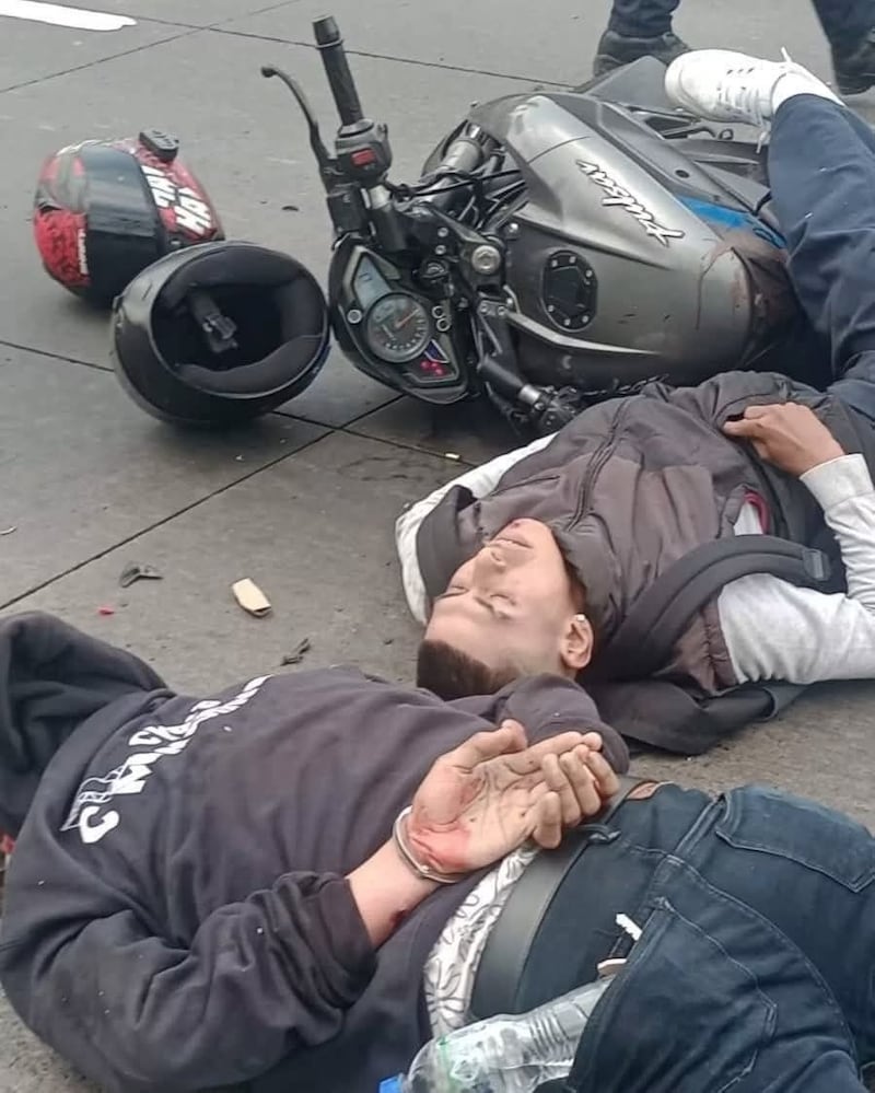 Uno de los abatidos fue trasladado al hospital Roosevelt. Foto: RRSS