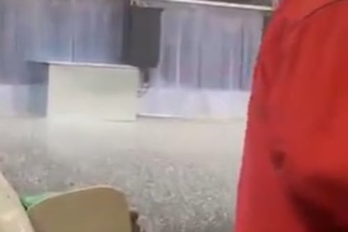 Caída de granizo afecta a Fraijanes y CAES tras intensas lluvias de este jueves