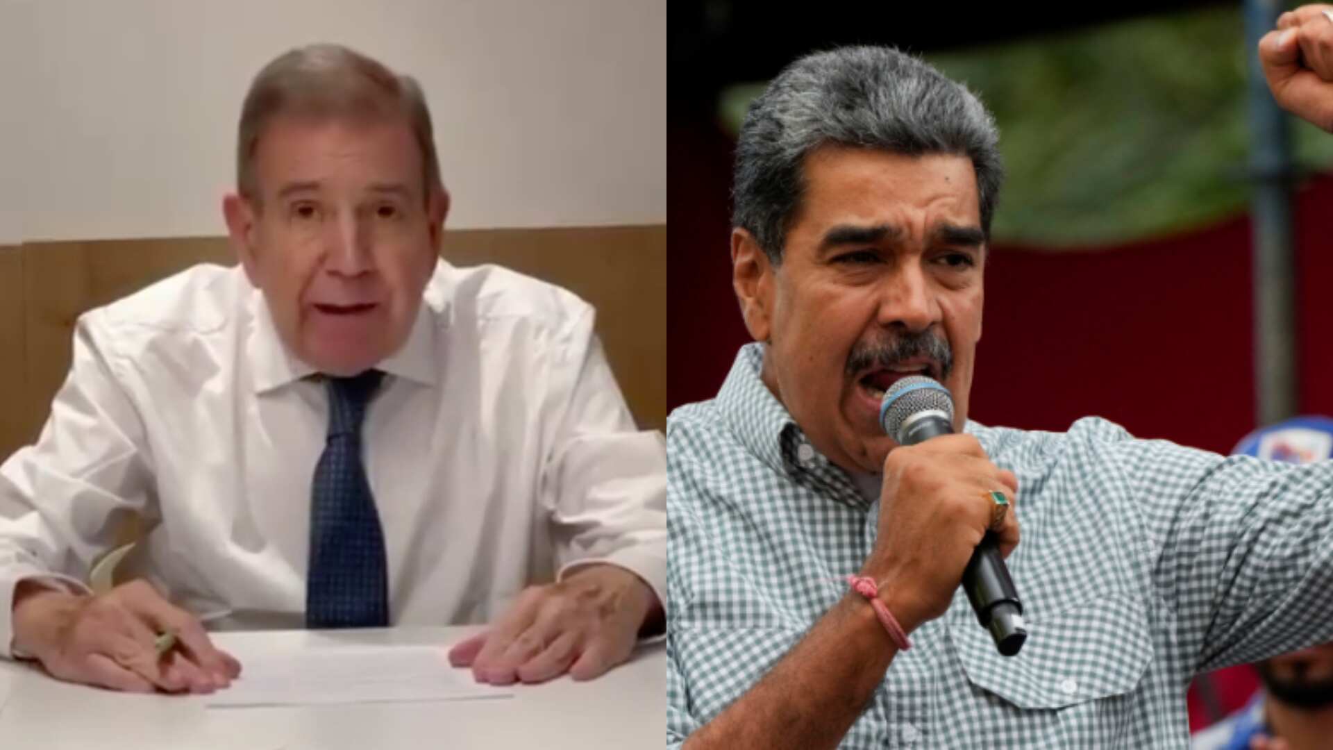 Edmundo González y Nicolás Maduro.