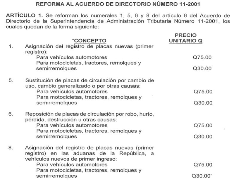La SAT actualiza el pago de nuevas placas así como la reposición.