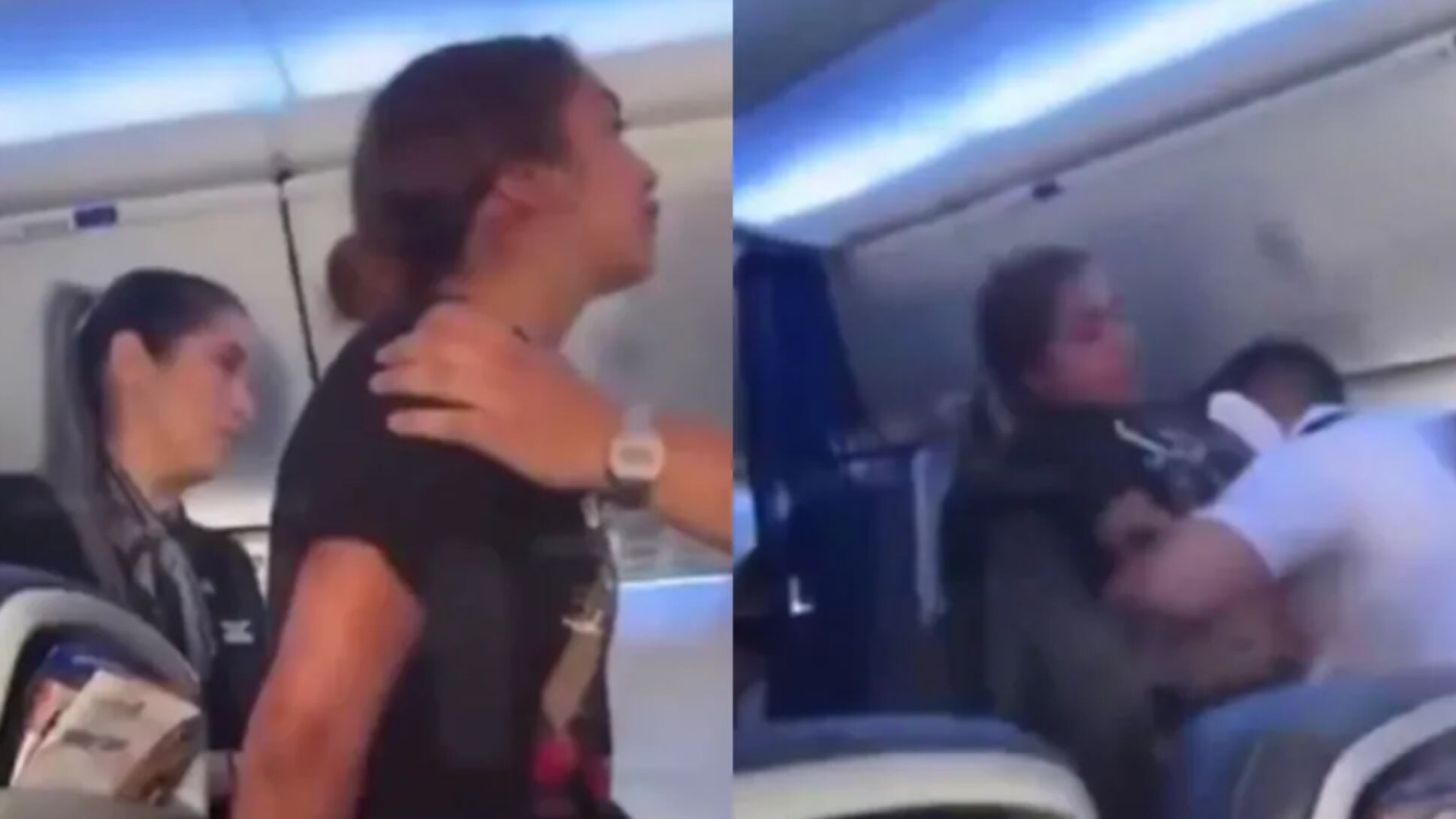 Un momento alarmante durante el vuelo