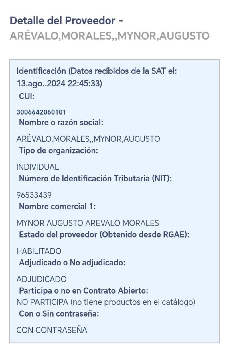 En Guatecompras se puede verificar la contratación.