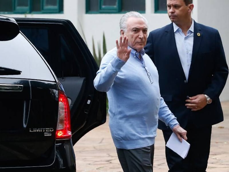 Juez brasileño ordenan liberar al expresidente Michel Temer