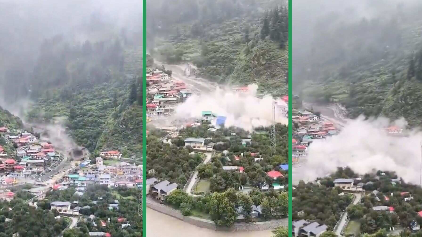 Videos muestran cómo el lodo arrasa casas, hoteles y caminos en cuestión de segundos.