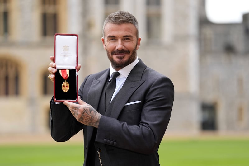 David Beckham fue reconocido como Sir por el rey Carlos III.