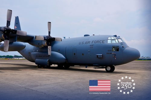 Guatemala recibe aeronave militar de la Guardia Nacional de Arkansas