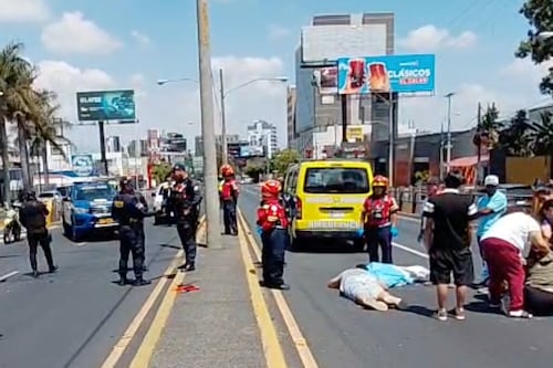 Accidente de tránsito en zona 10 del bulevar Los Próceres
