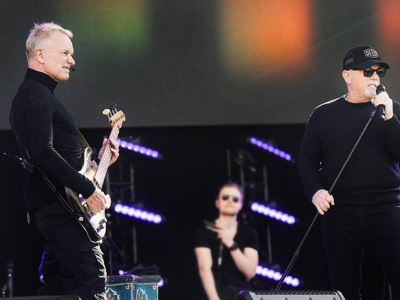Recuerdo de The Police: Sting y Billy Joel compartieron en un show