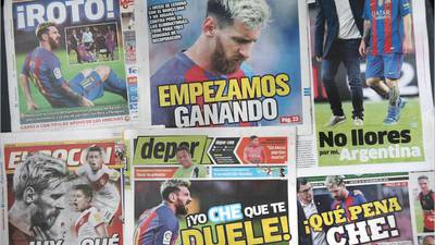 Entrenador de Argentina culpa al Barcelona por la lesión de Messi