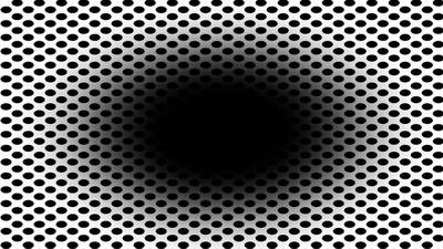 ¿Qué le sucede a la vista con la ilusión óptica de agujero negro que se expande?