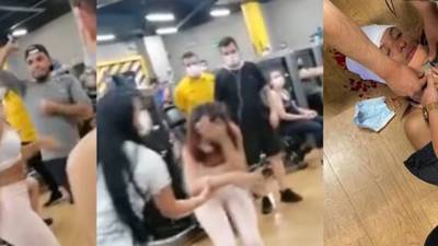 VIDEO. Así quedó el rostro de la mujer que fue golpeada por un hombre en un gimnasio