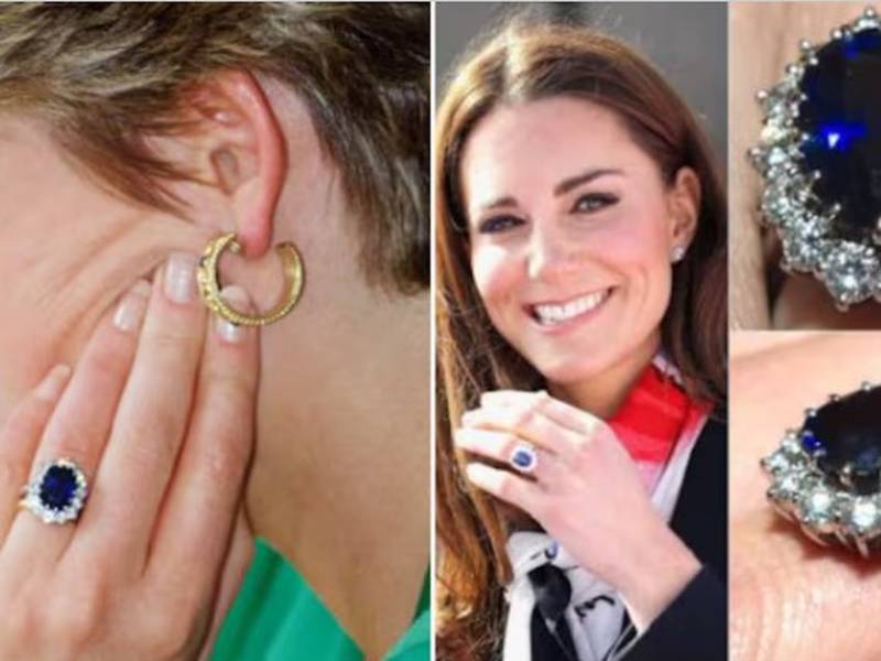 Usuarios dicen que un anillo zafiro une la maldición de Lady Di con Kate Middleton