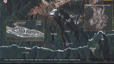 Imágenes satelitales revelan bases militares de China en el Himalaya
